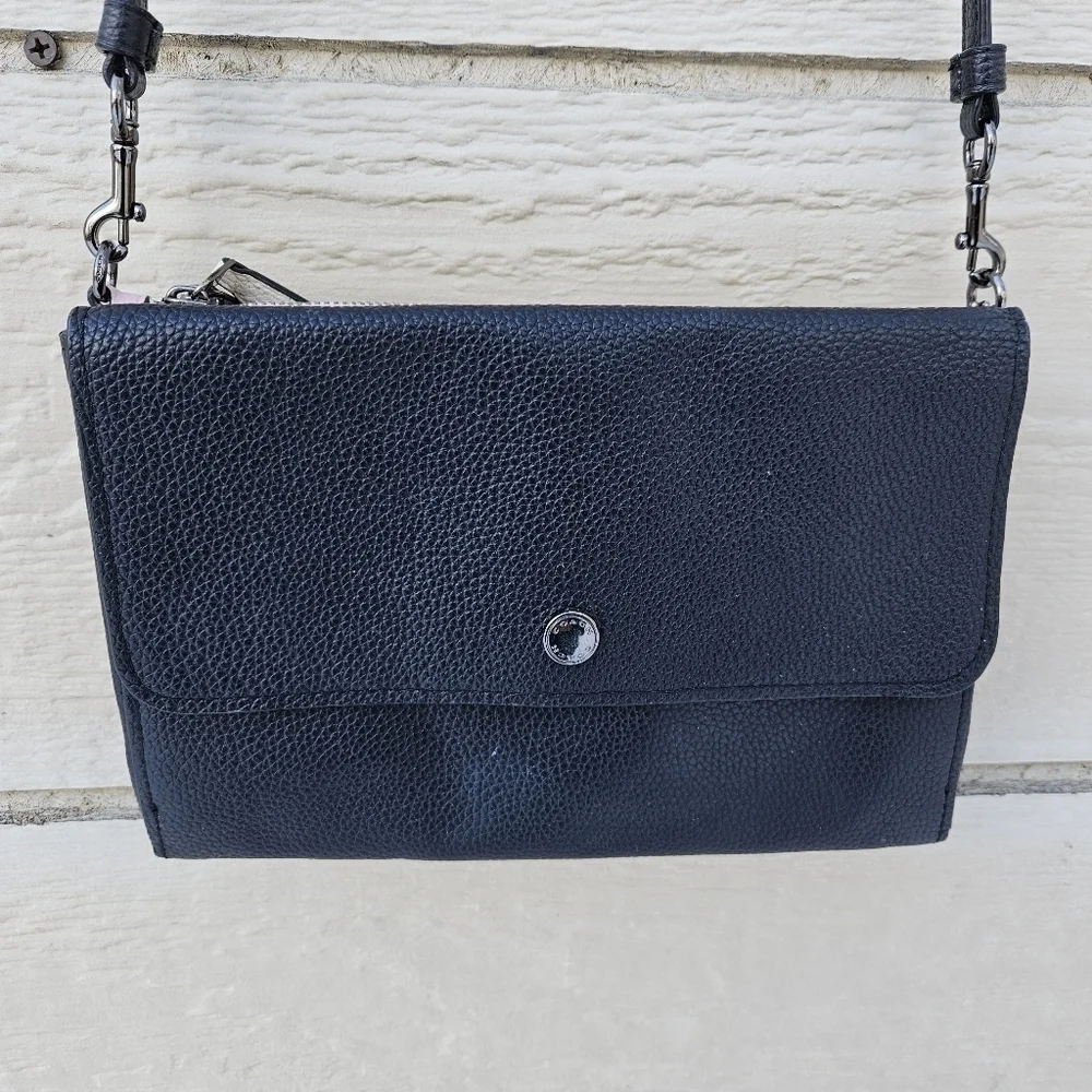Coach Triple Crossbody in Colorblock black white pink